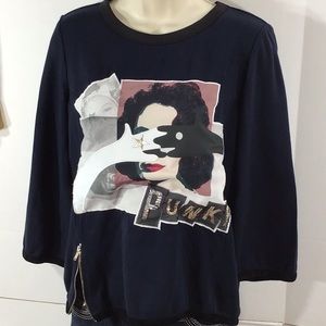 Coming Step punk embellished sweatshirt